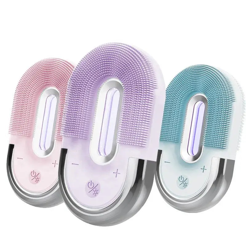 Electric Silica Gel Facial Cleanser Vibration Cleansing Instrument Cleansing Blackhead Skin Deep Washing Massage Brush