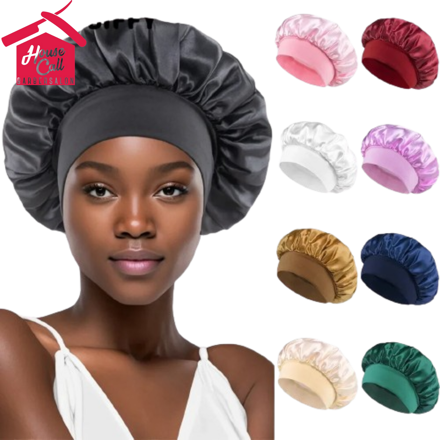 Unisex Head Wrap Elastic Band Bonnet For Brimmed Night