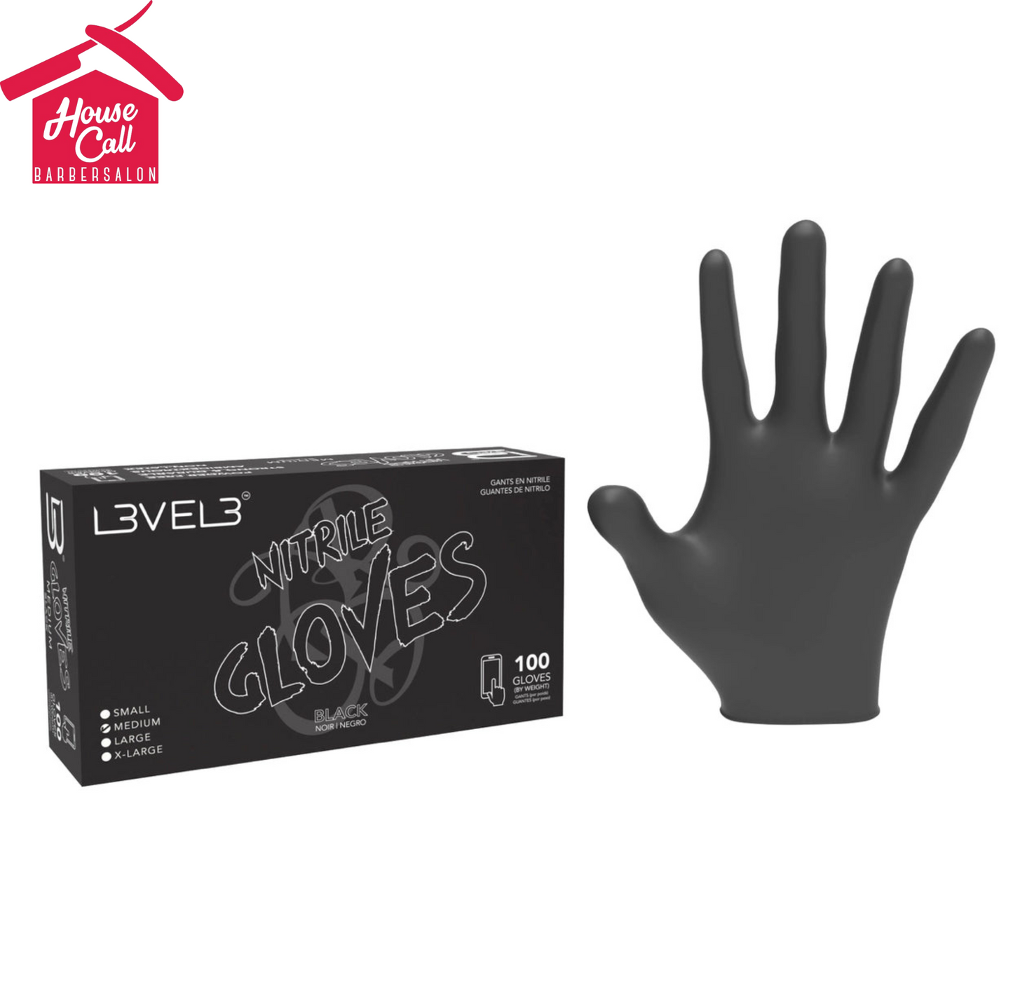 L3vel3 PROFESSIONAL NITRILE GLOVES - 100 PAC