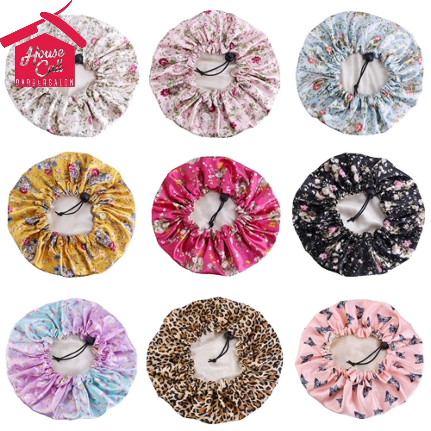 Double Layer Satin Silk Sleep Bonnet for Kids Hair Protect Hair Scarf Floral Sleep Night Cap Beanie for Children Girls Boys Hat