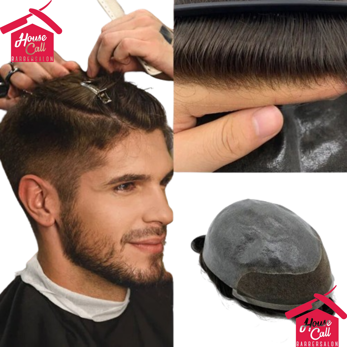 Human Hair Durable Hairpieces Toupee For Men Bleached Knots