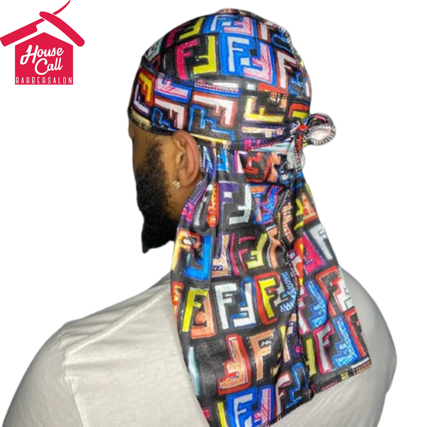 Colourful FF FENDI Designer Durag