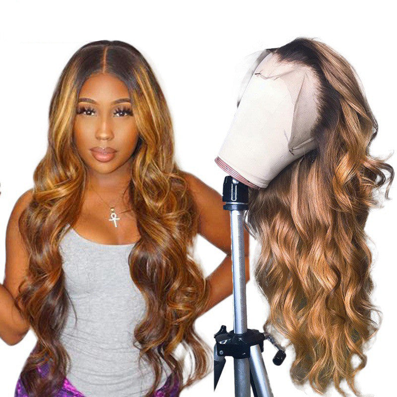 Ombre Lace Front Human Hair Wigs Remy Colorful AFX
