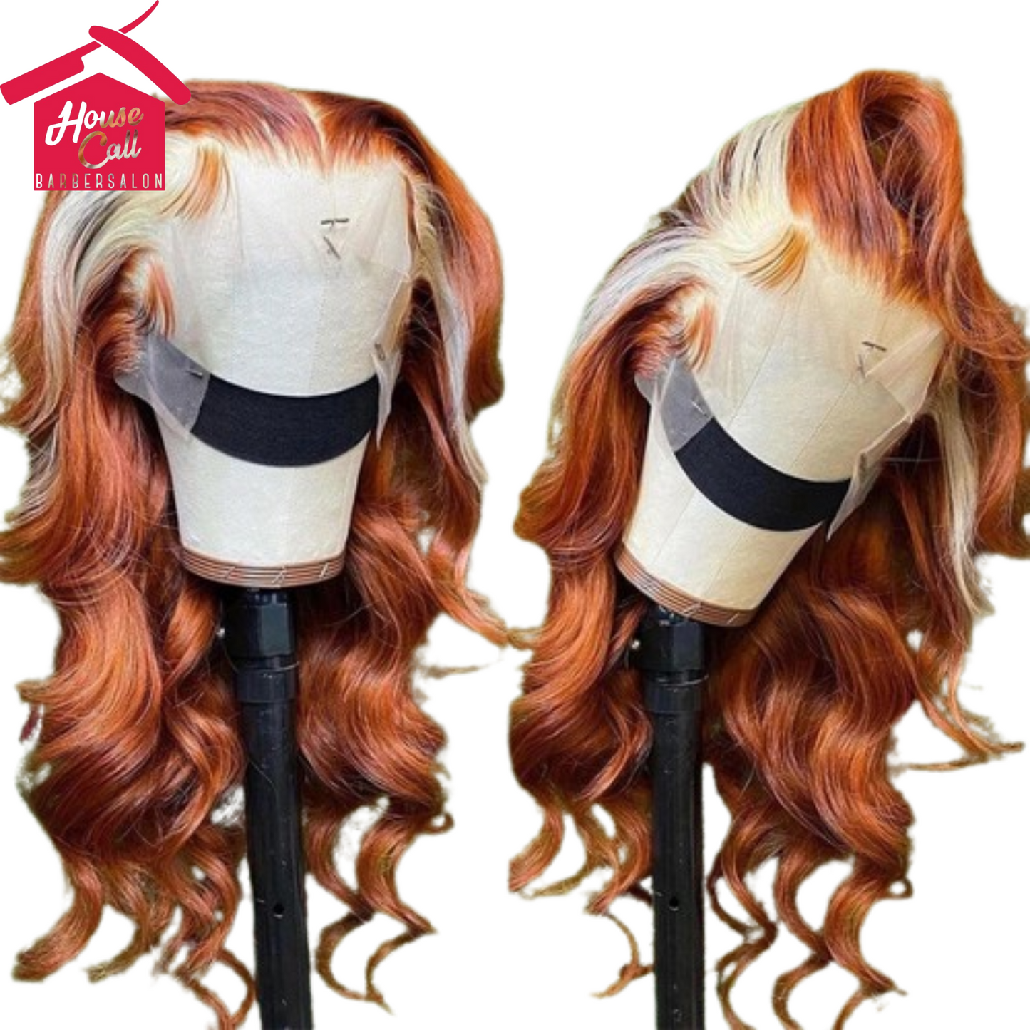 4X4 Human Hair Wig Head Cover Highlights 613 AFX