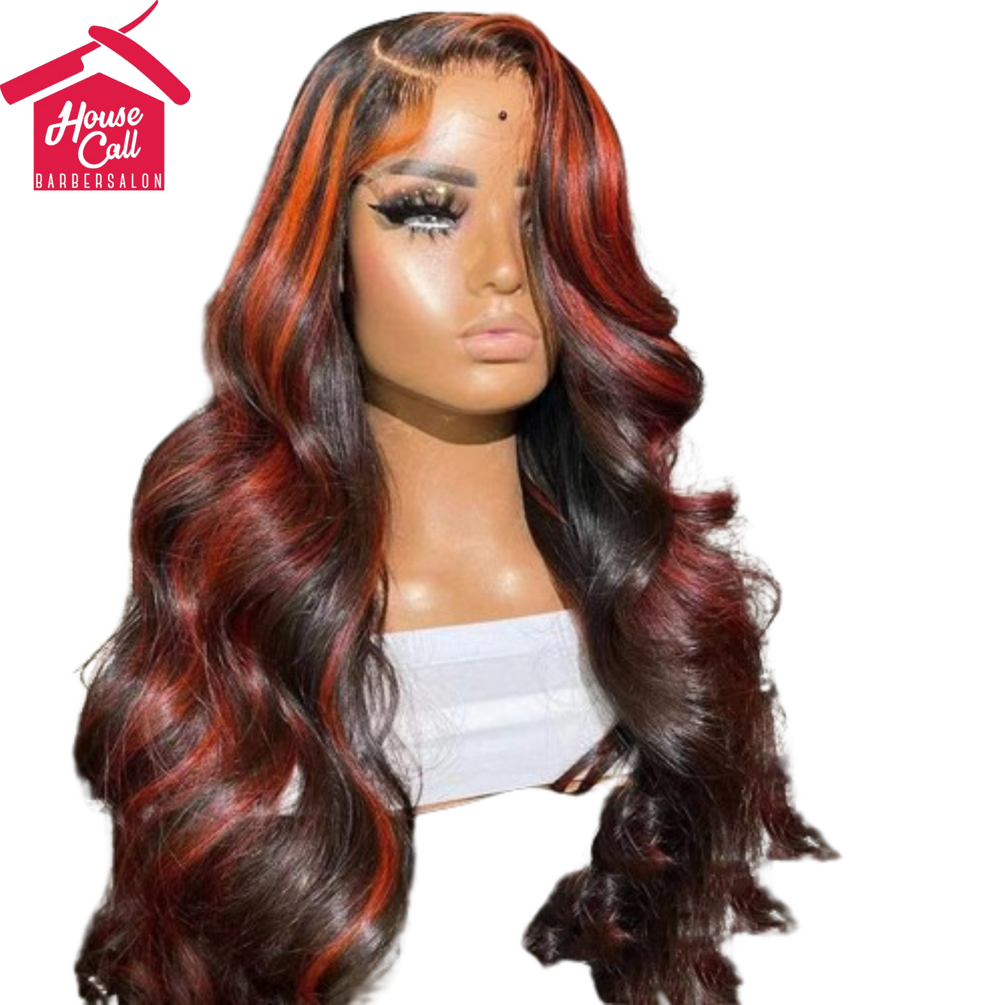 Lace Frontal Burgundy Highlight 13X4 4x4 Closure Wigs AFX