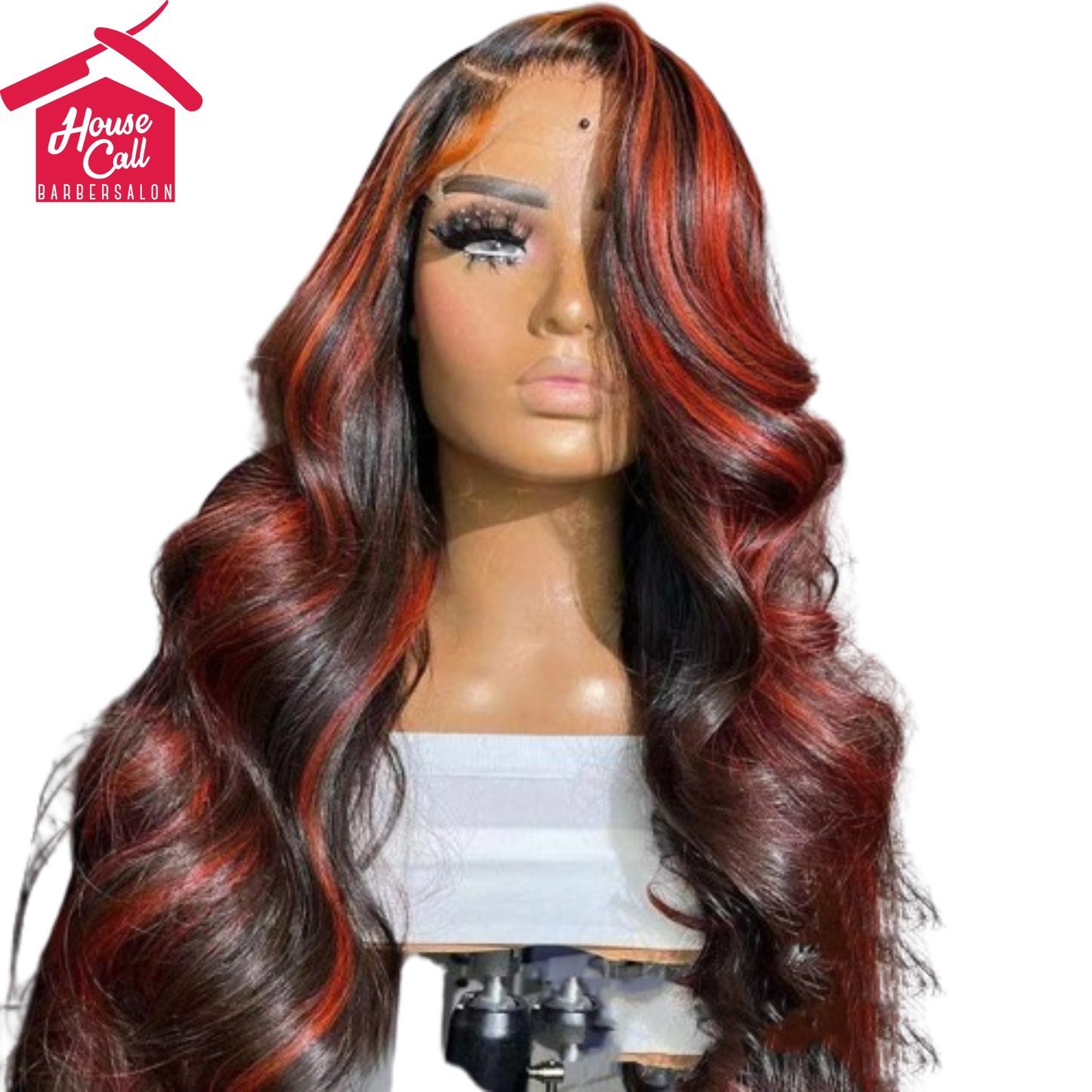 Lace Frontal Burgundy Highlight 13X4 4x4 Closure Wigs AFX