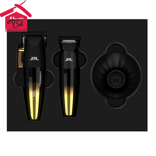 JRL Professional Fresh Fade 2020 Limited Edition Gold Clipper & Trimmer Set + Charging Base