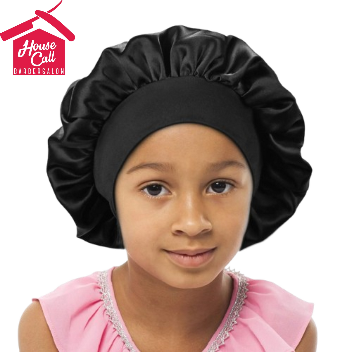 2022 New Kids Satin Bonnet Wide Elastic Band Sleep Cap Hair Bonnet Silky Shower Caps for Girls Toddler Child