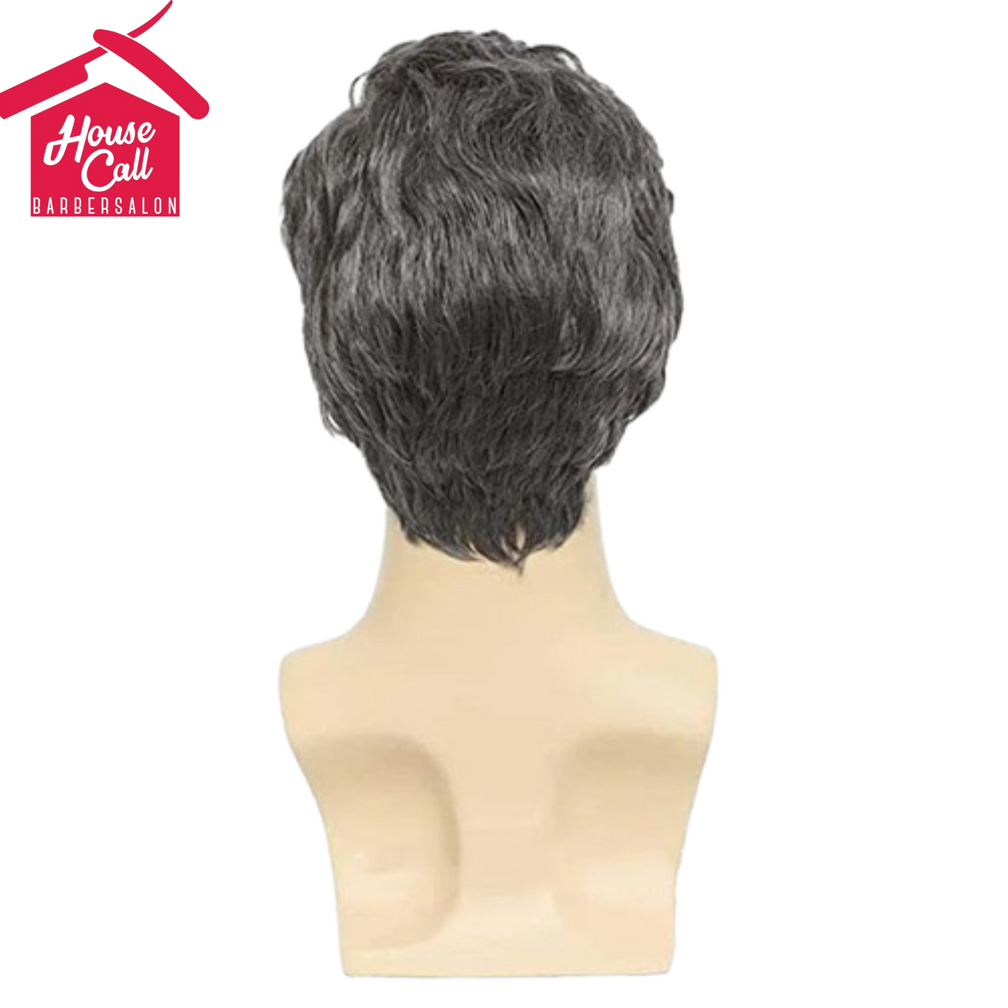 Man Synthetic Wigs Natural Black Short Wavy Wigs