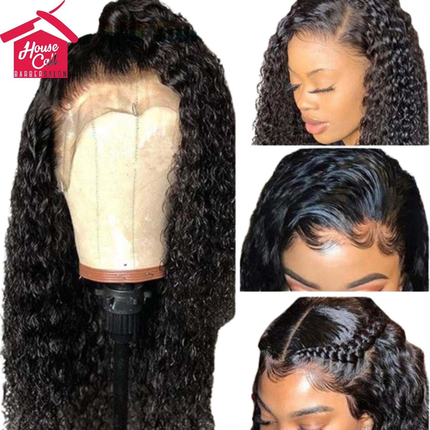 Brazilian Kinky Curly Lace Front Human Hair Wigs AFX