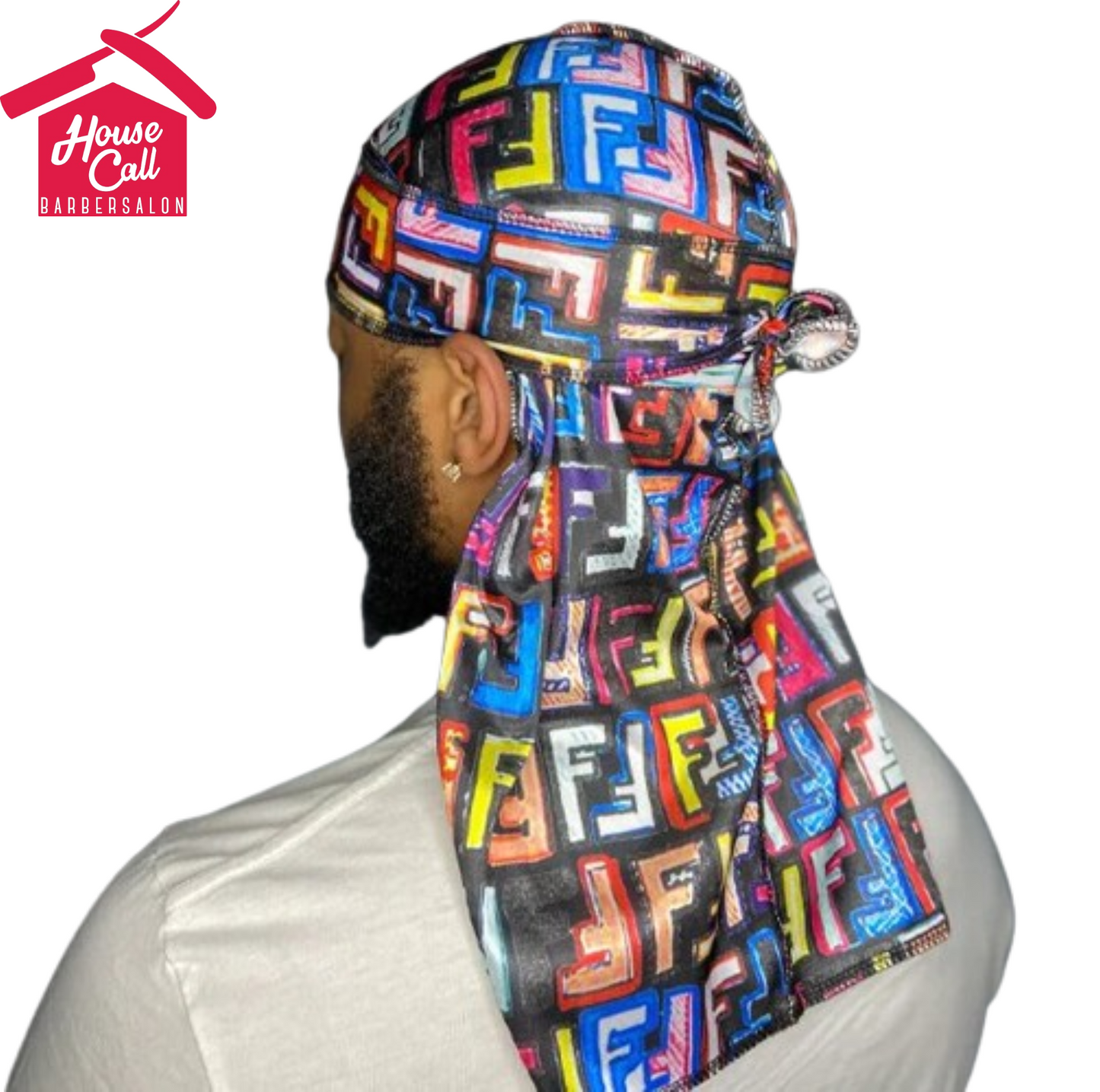 Colourful FF FENDI  Designer Durag