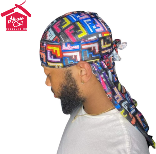 Colourful FF FENDI  Designer Durag